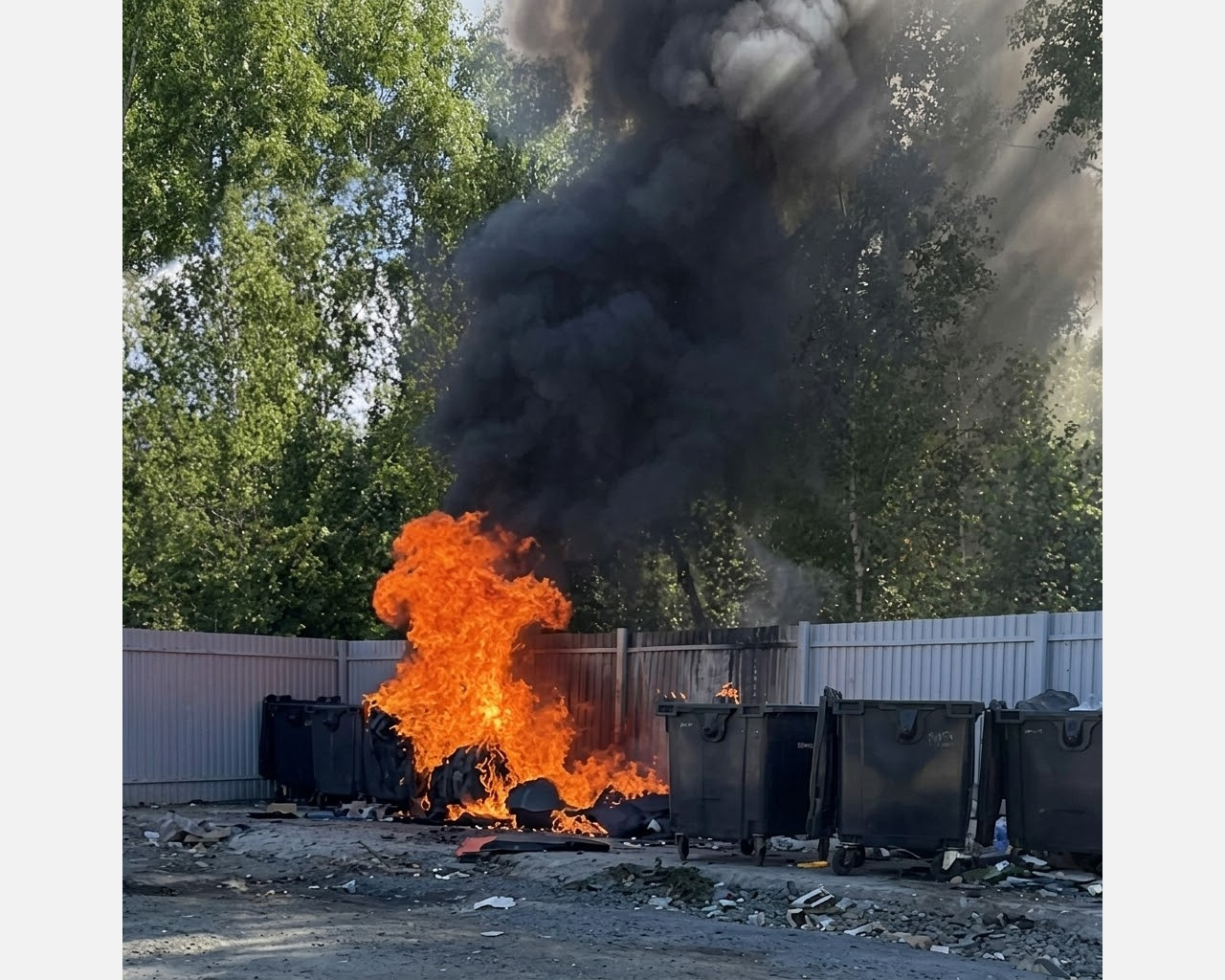 В Челябинской области сожгли больше 200 мусорных контейнеров